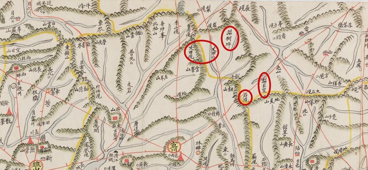 대동여지도에 표기된 양규의 반격지(추정) ⓒ규장각 한국학연구원