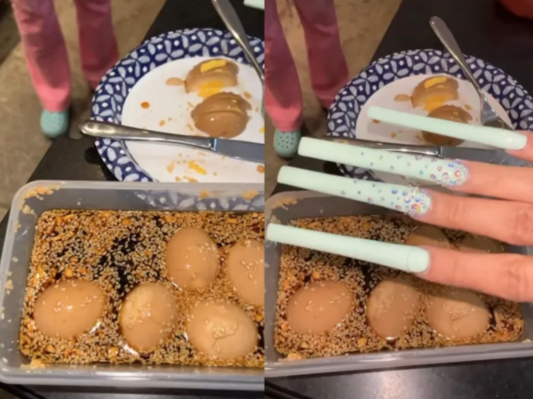 계란장의 맛을 극찬하며 직접 만들어 먹는 모습을 SNS에 게시했다. /카디비 인스타그램