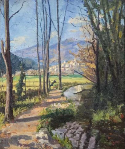 ◇ 처칠이 나이 61세 때 그린 영국 전원 풍경. /출처=Heather James Fine Art