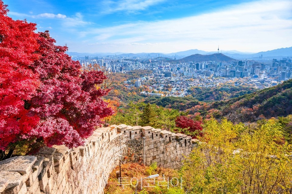 북악산 곡장전망대에서 바라본 풍경