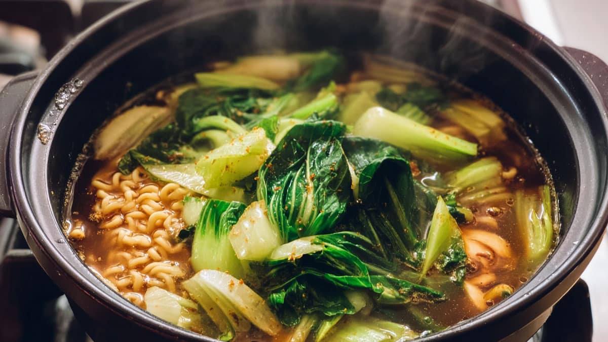 청경채 라면
