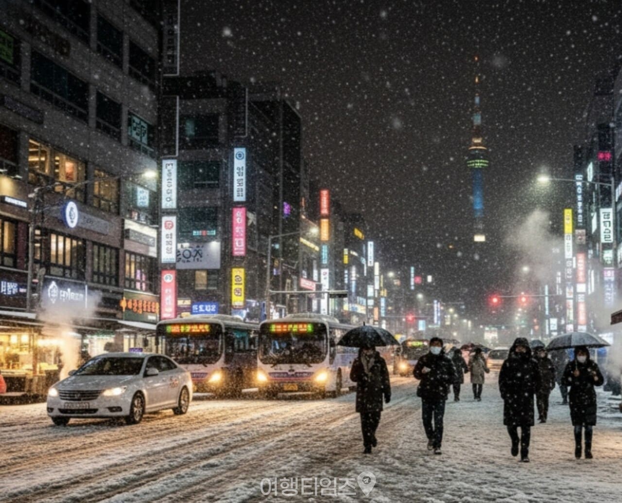 첫눈이 내리는 풍경 / 사진=여행타임즈