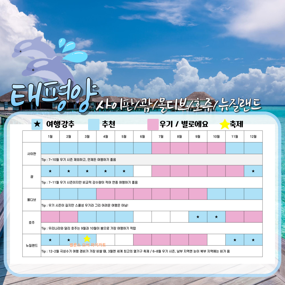 ​태평양 여행 적기 / 인포매틱스뷰​
