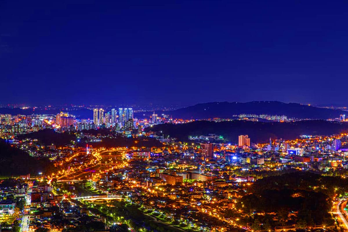 전주한옥마을 화려한 야경 