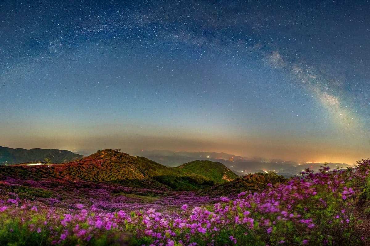 황매산 철쭉 밤하늘 