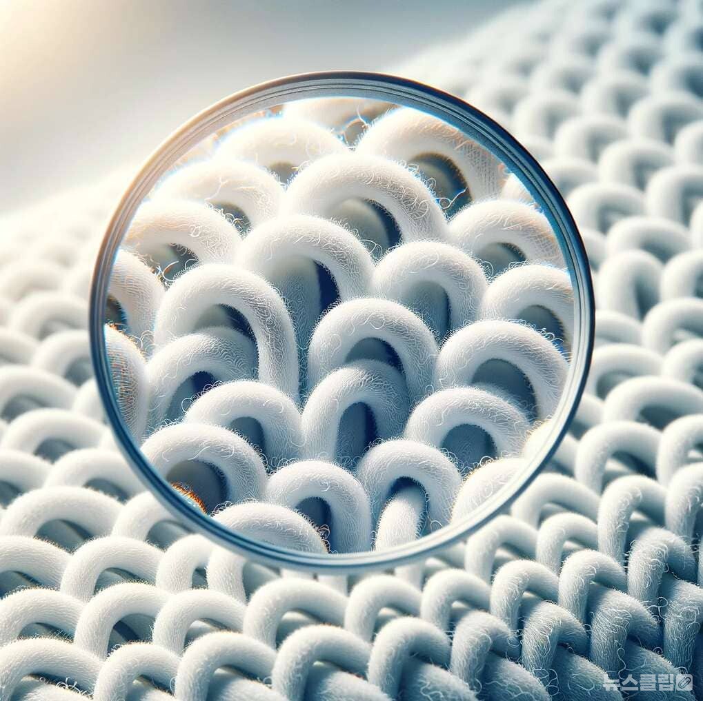 수건을 확대한 모습