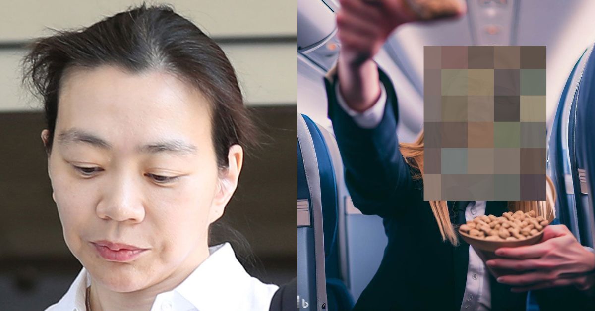 SBS 뉴스, 비행기에서 땅콩을 들고 승무원에게 화를 내는 사람(기사 내용을 바탕으로 제작된 Ai 이미지)