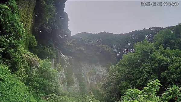 실시간 엉또폭포의 모습은 유튜브 ‘펀제주’ 혹은 funjeju.com에서 확인할 수 있다. 사진 펀제주.