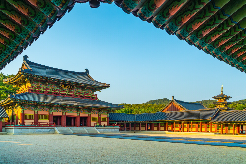 사비궁의 전경, 한적하고 여유롭다