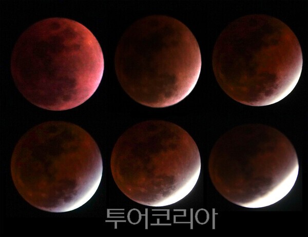 블러드문의 개기월식 모습 / 사진_투어코리아 유지훈 기자