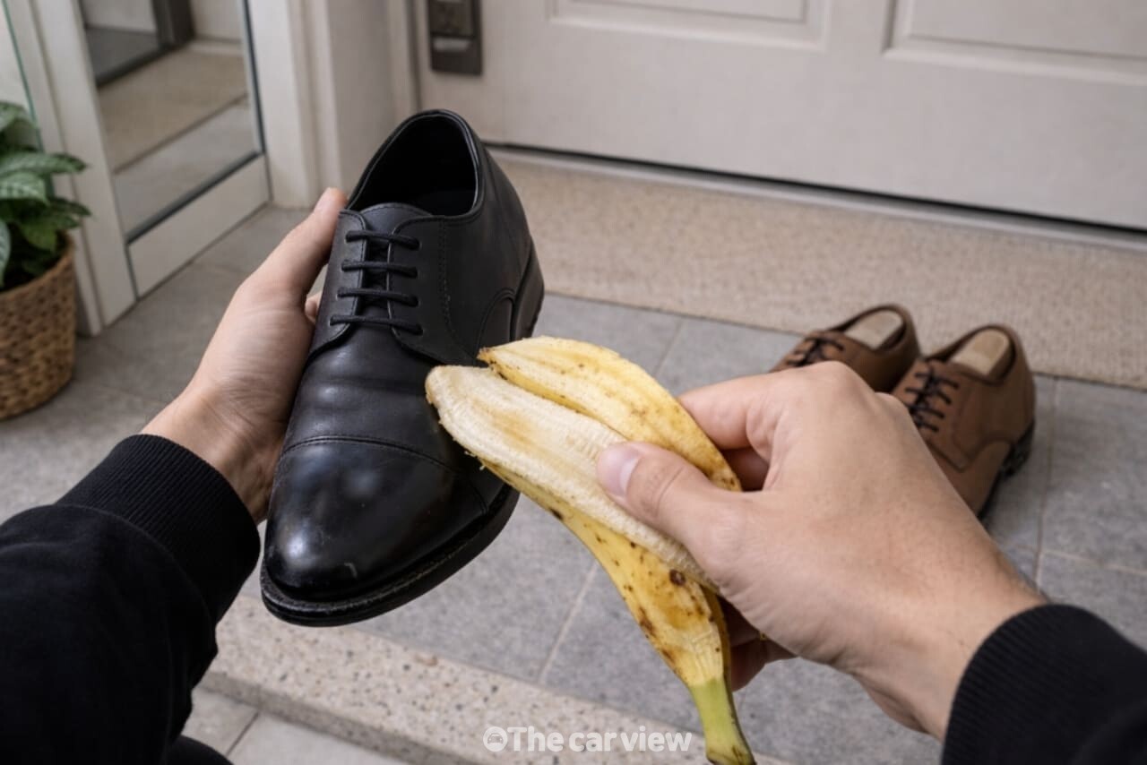 바나나 껍질 신발 닦는 방법 / 사진=더카뷰