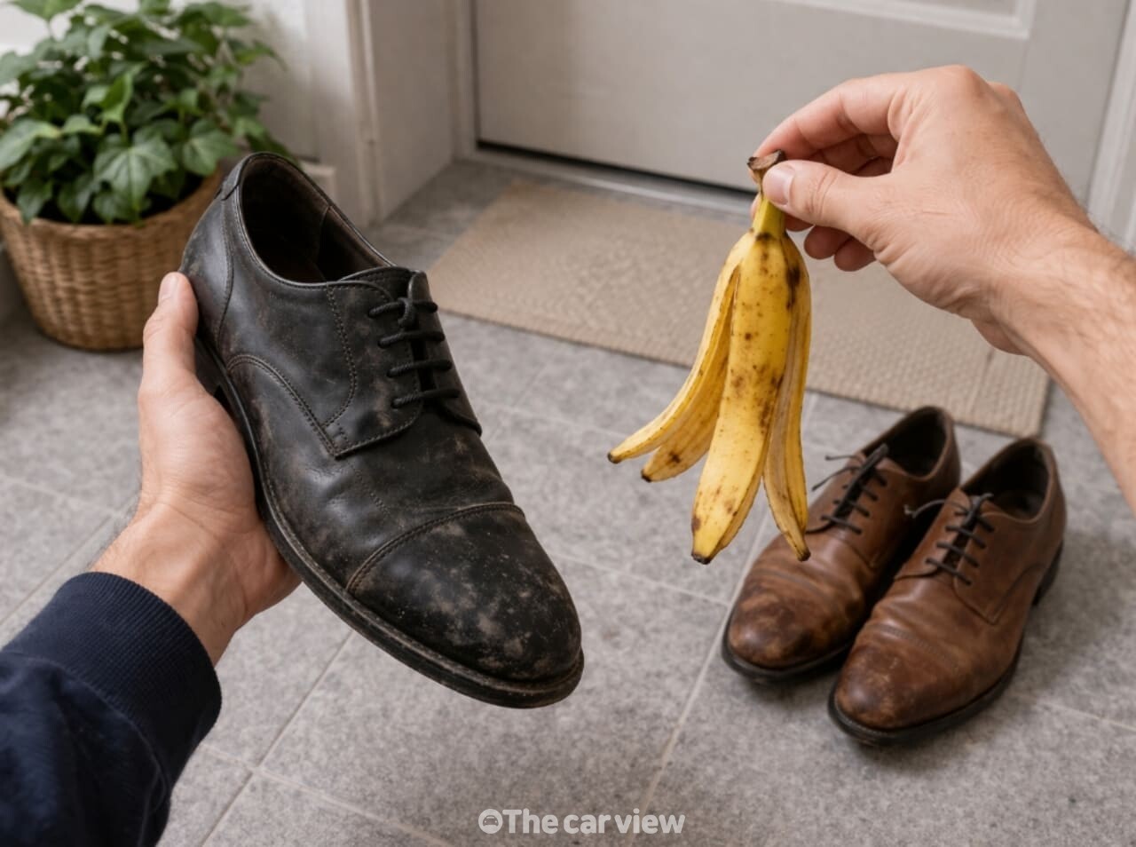 바나나 껍질 신발 닦는 방법 / 사진=더카뷰