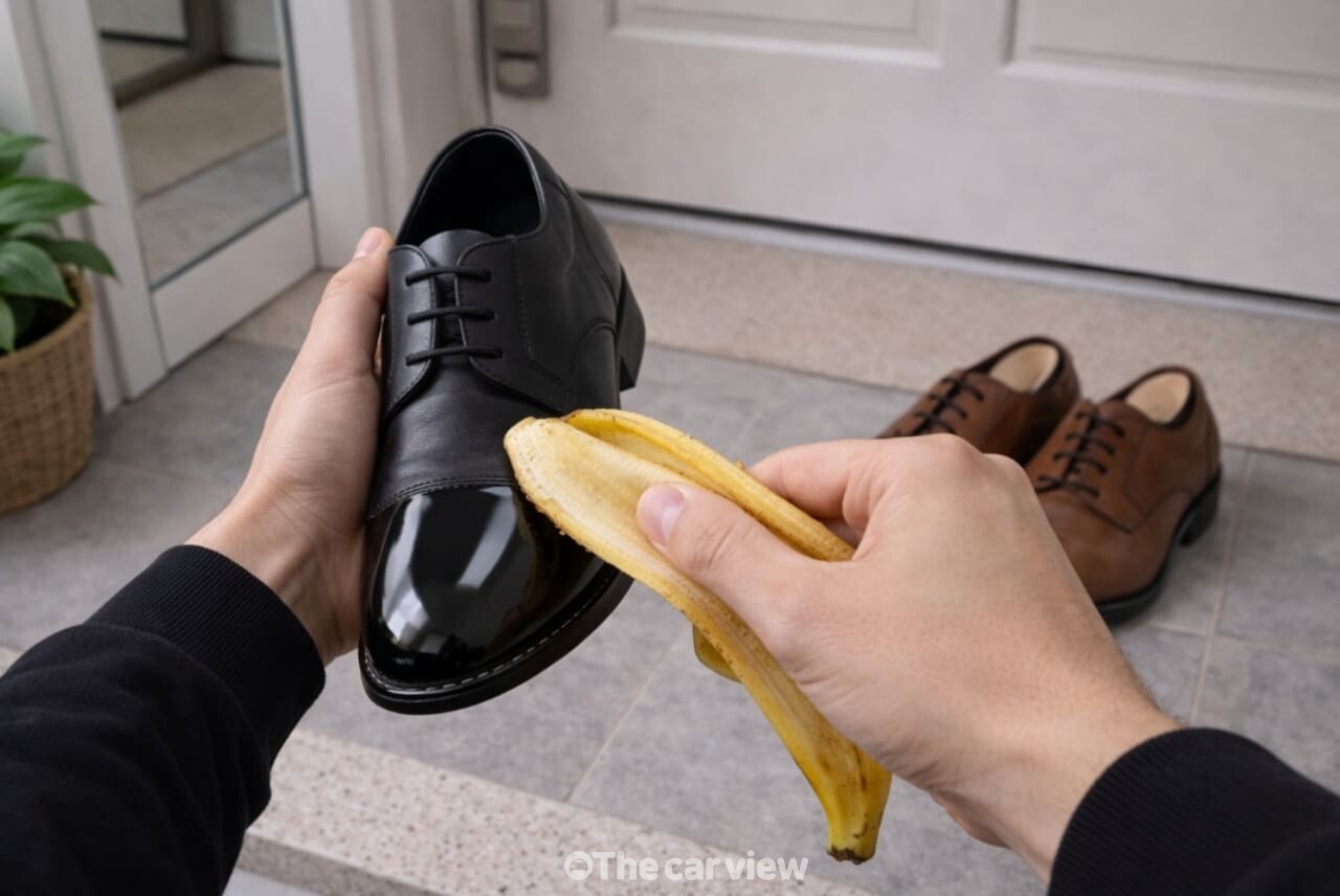 바나나 껍질 신발 닦는 방법 / 사진=더카뷰