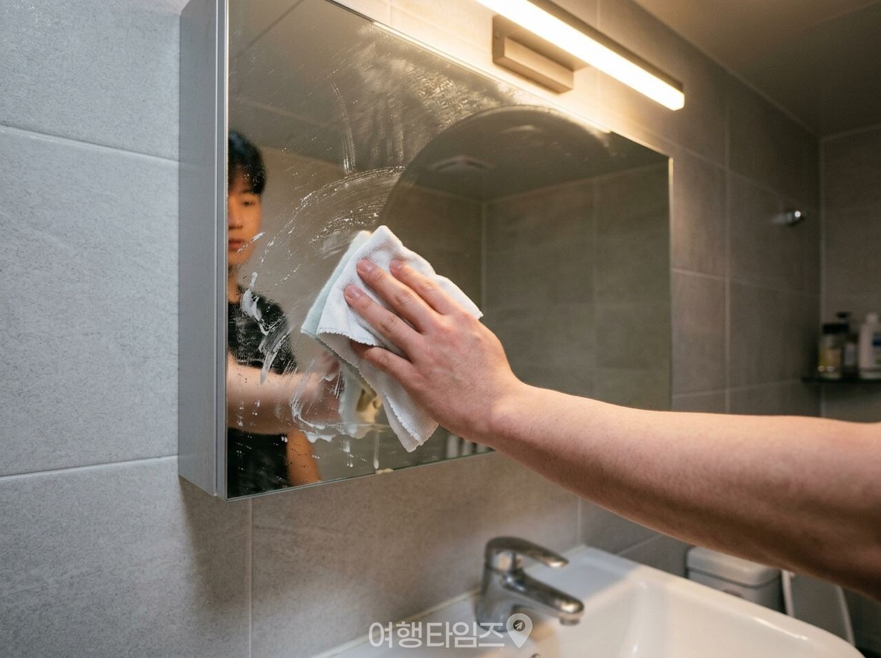 욕실 거울 물때 청소 / 사진=여행타임즈
