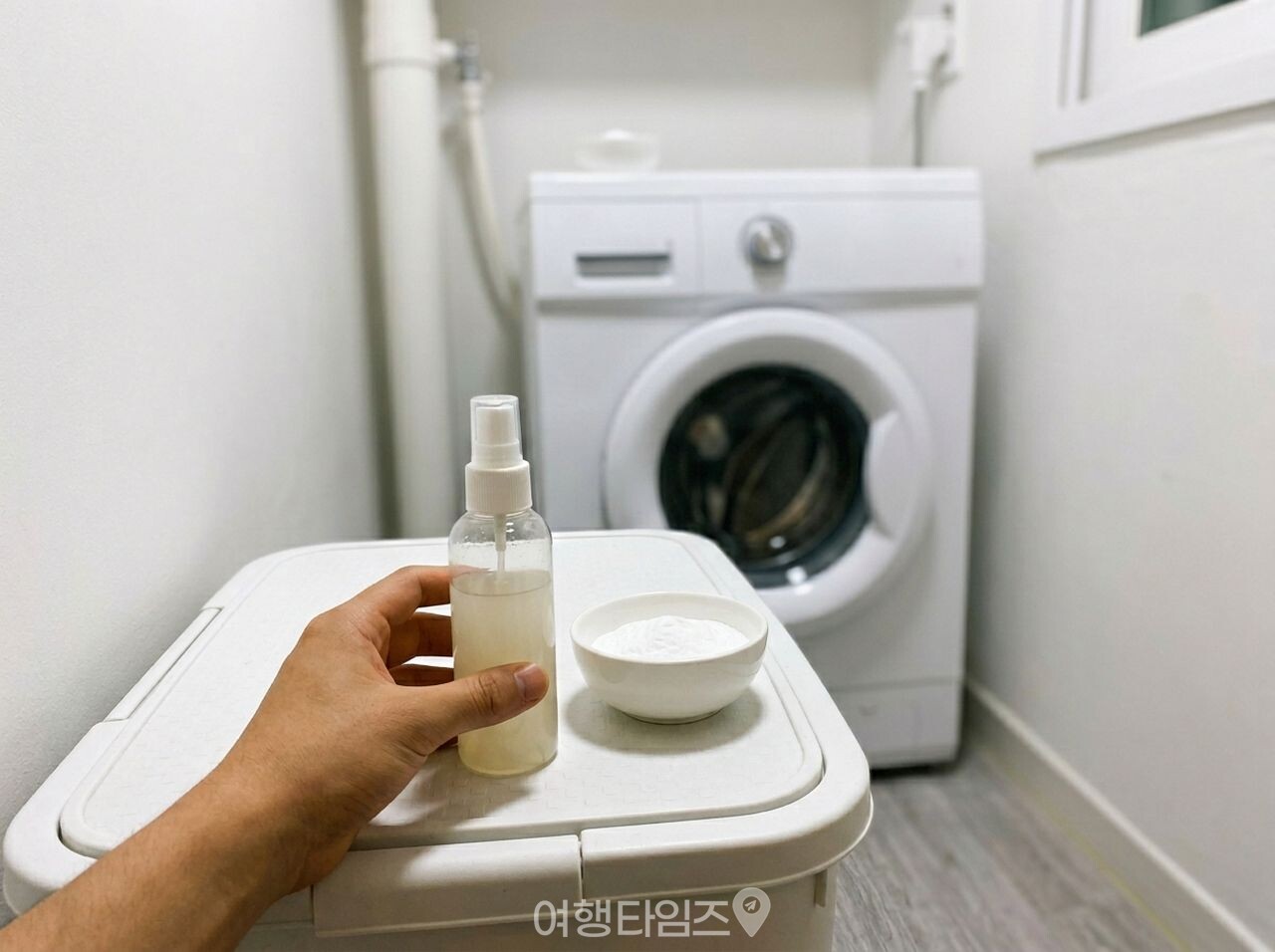 드럼세탁기 유리 문 물때 청소 / 사진=여행타임즈