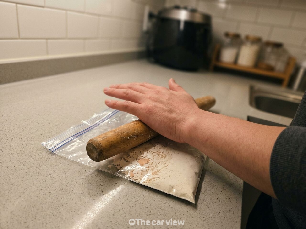 계란 껍질로 주방 기름때 청소 / 사진=더카뷰