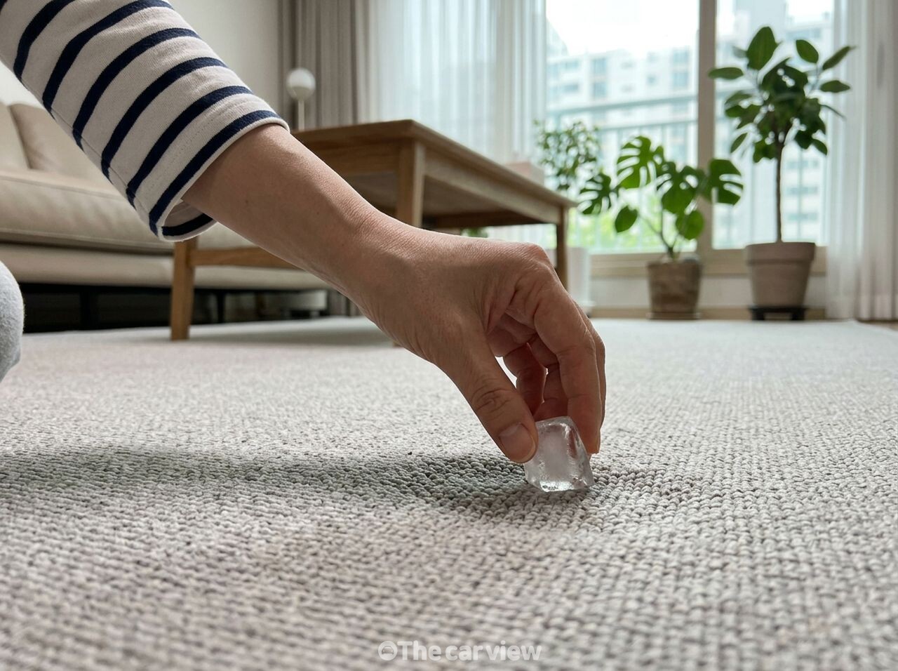 카펫 눌린 자국 복원 / 사진=더카뷰