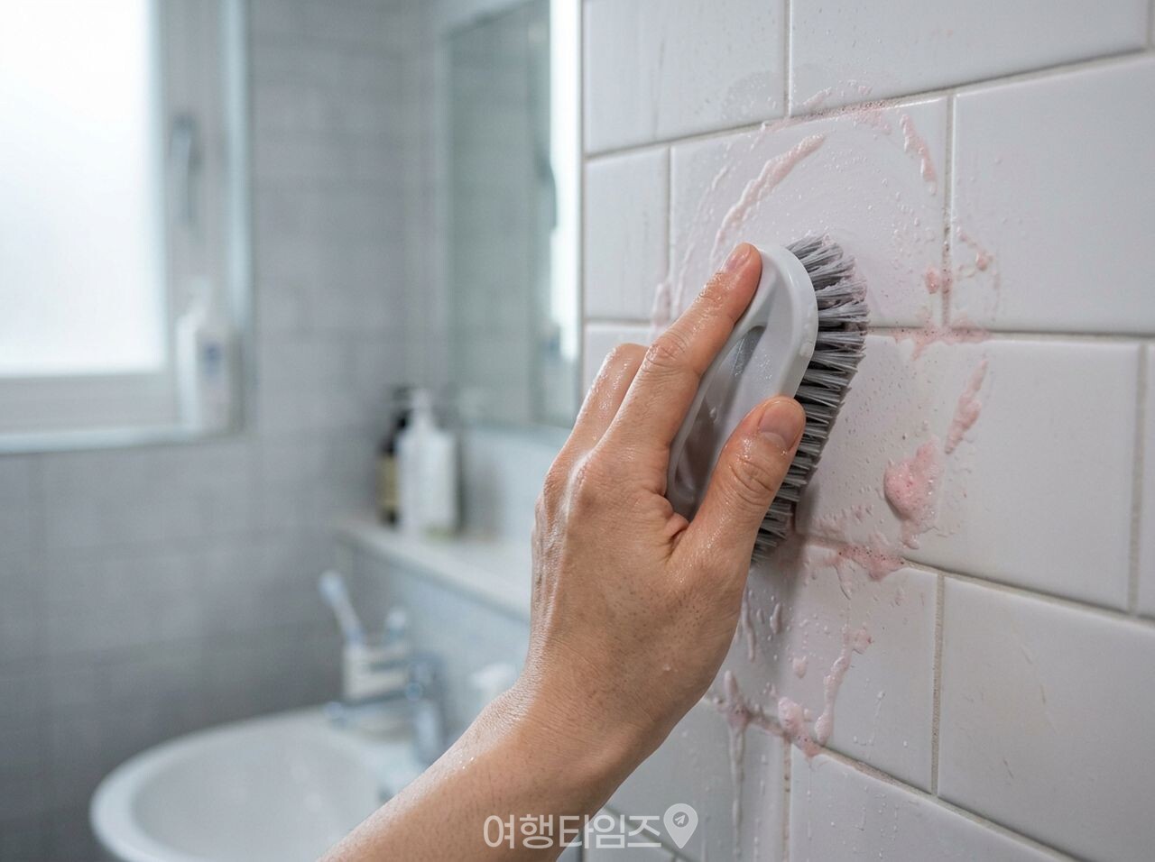 화장실 분홍색 곰팡이 물때 청소 / 사진=여행타임즈