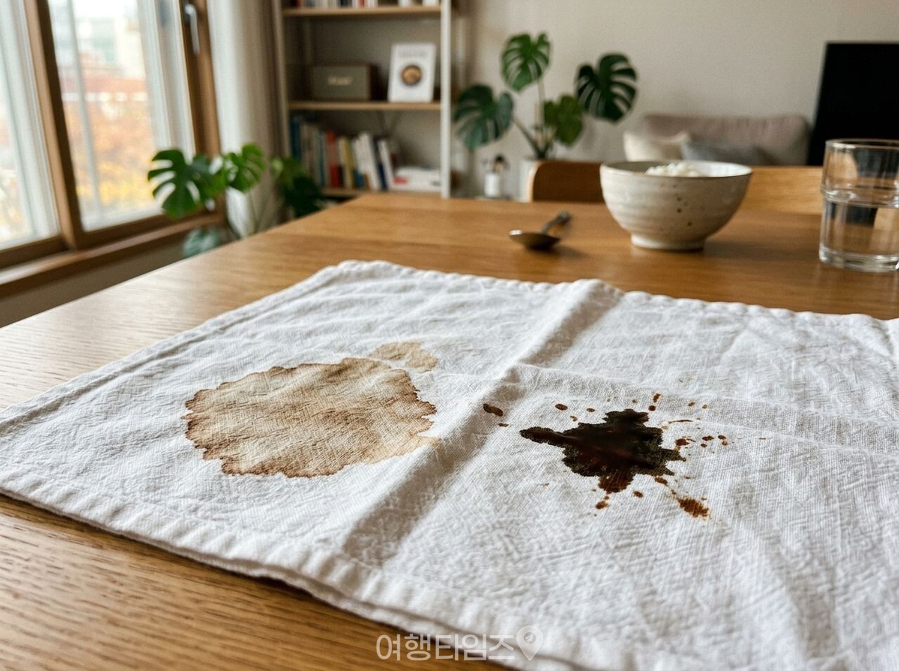 커피 얼룩 빨래 / 사진=여행타임즈