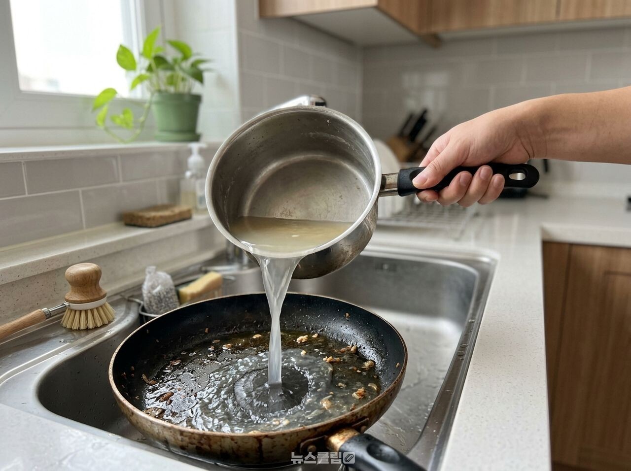 파스타 면수 설거지 / 사진=뉴스클립