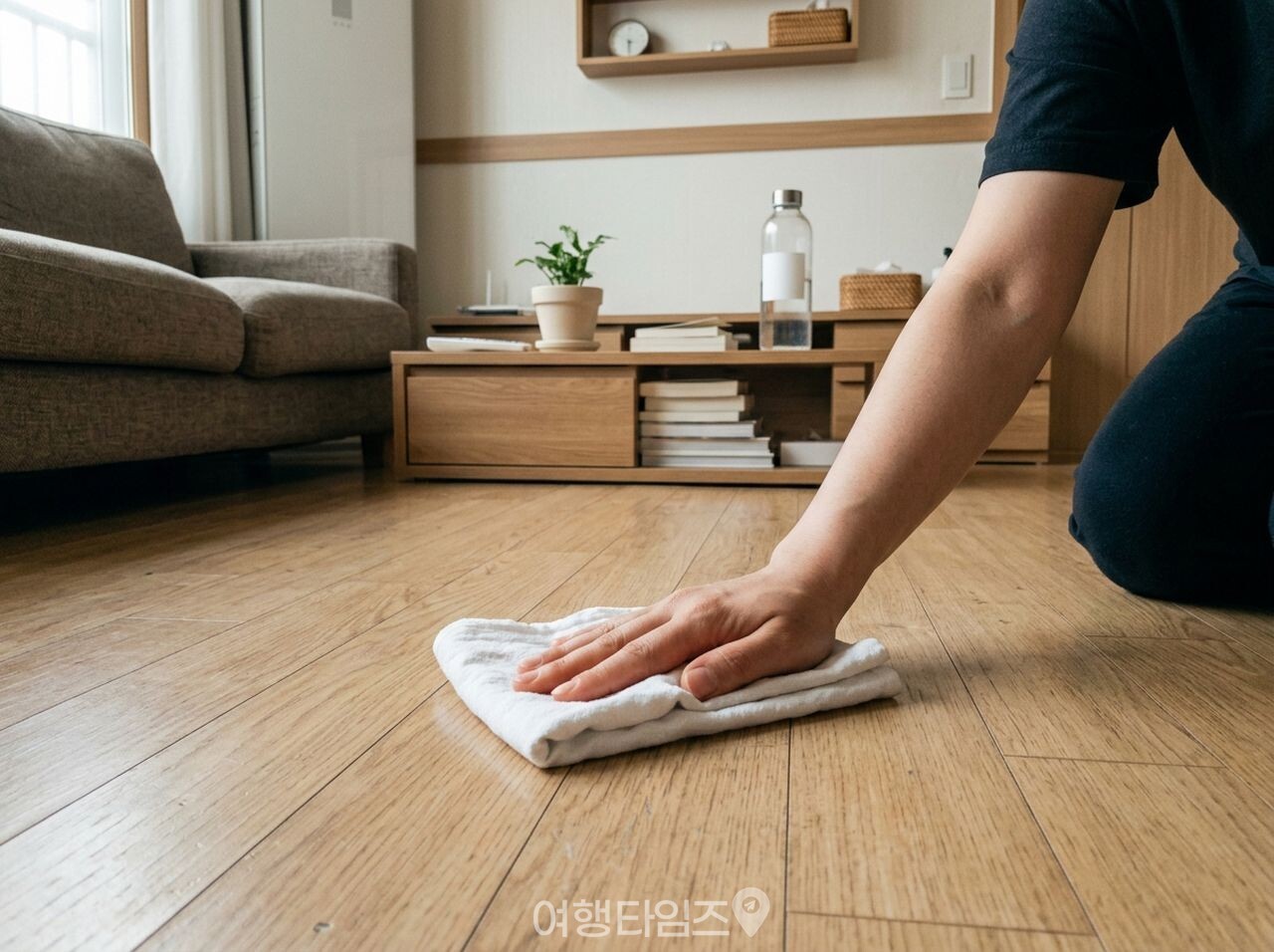 바닥 청소 / 사진=여행타임즈