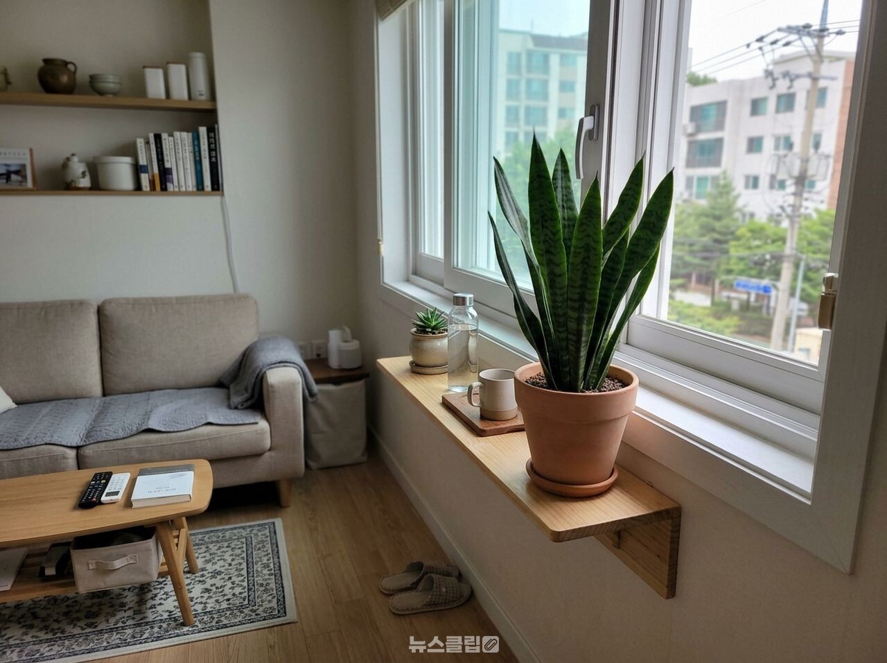 화분에 물 주는 모습 / 기사 이해를 돕기 위한 Ai 이미지