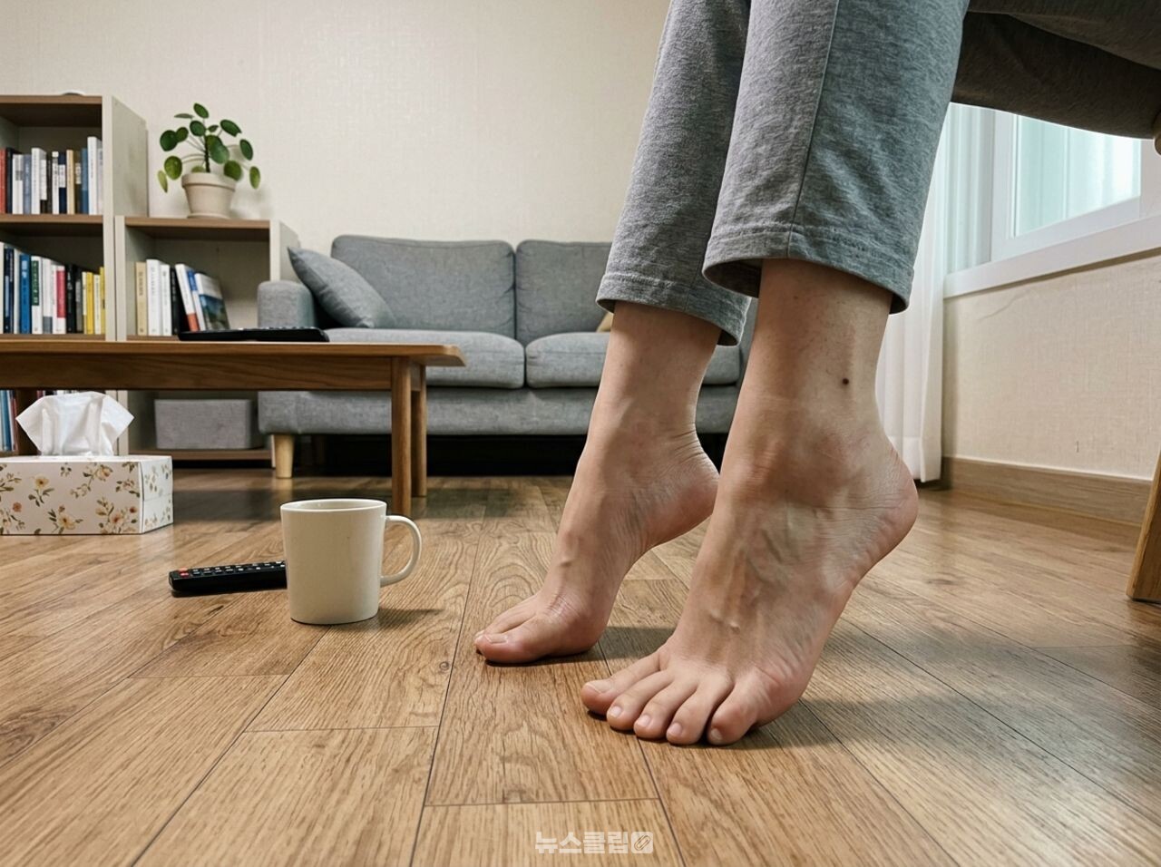 뒤꿈치 들기 운동 / 기사 이해를 돕기 위한 Ai 이미지