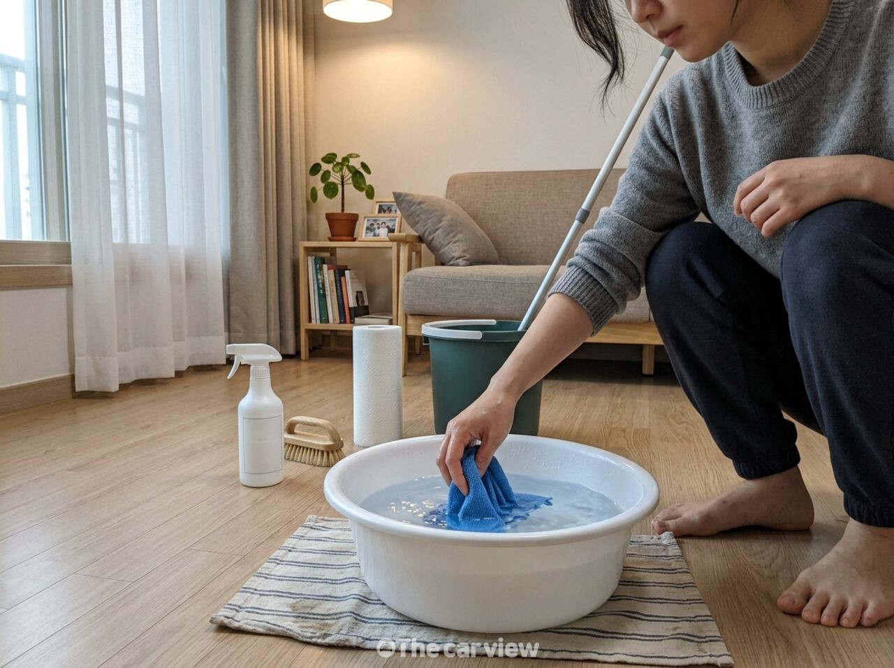 바닥 물걸레질 / 기사 이해를 돕기 위한 AI 이미지