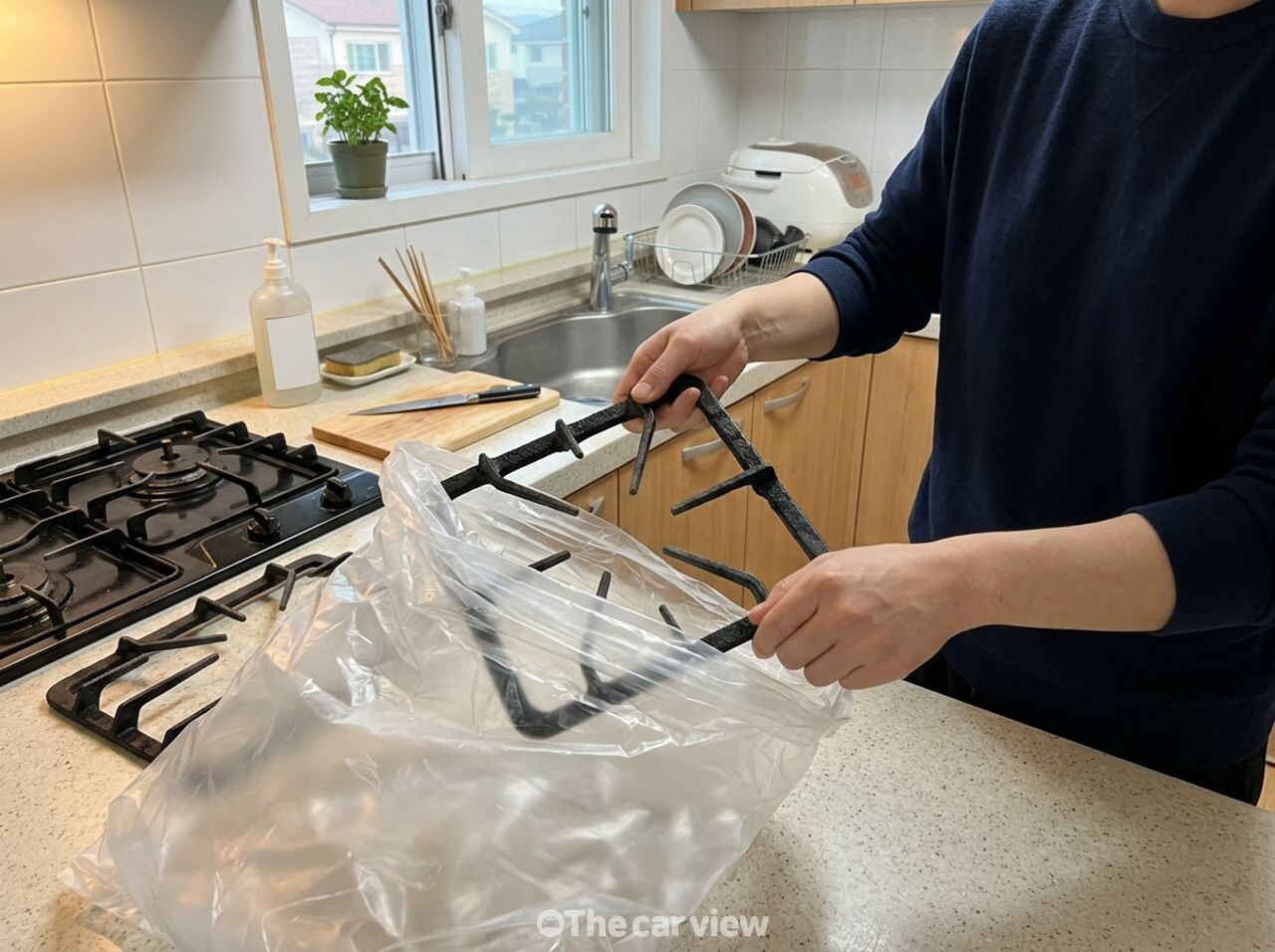가스레인지 삼발이 청소 / 기사 이해를 돕기 위한 AI 이미지