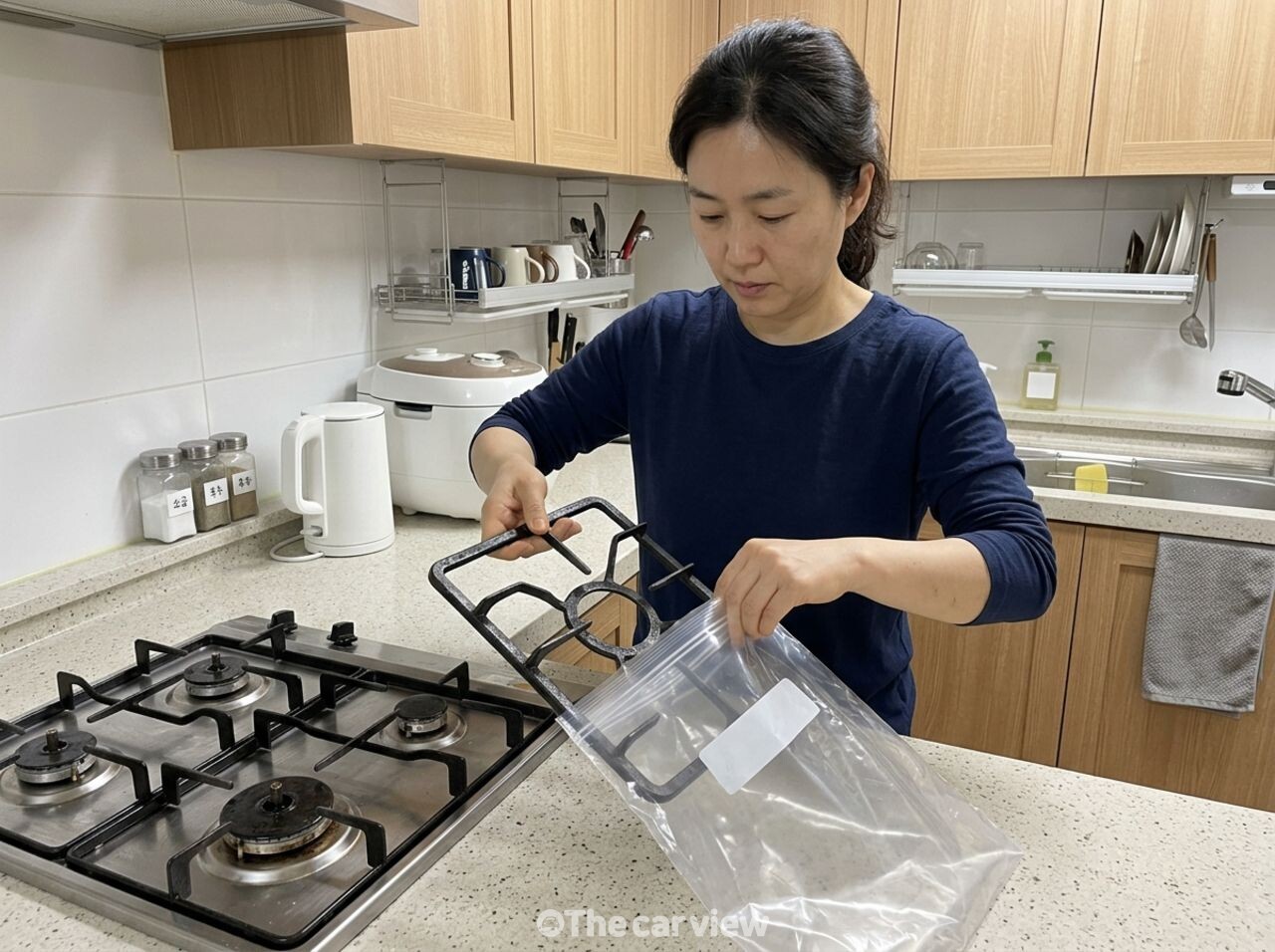가스레인지 삼발이 청소 / 기사 이해를 돕기 위한 AI 이미지