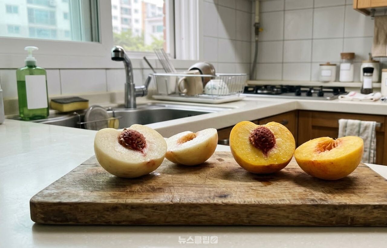 복숭아 백도 황도 / 기사 이해를 돕기 위한 AI 이미지