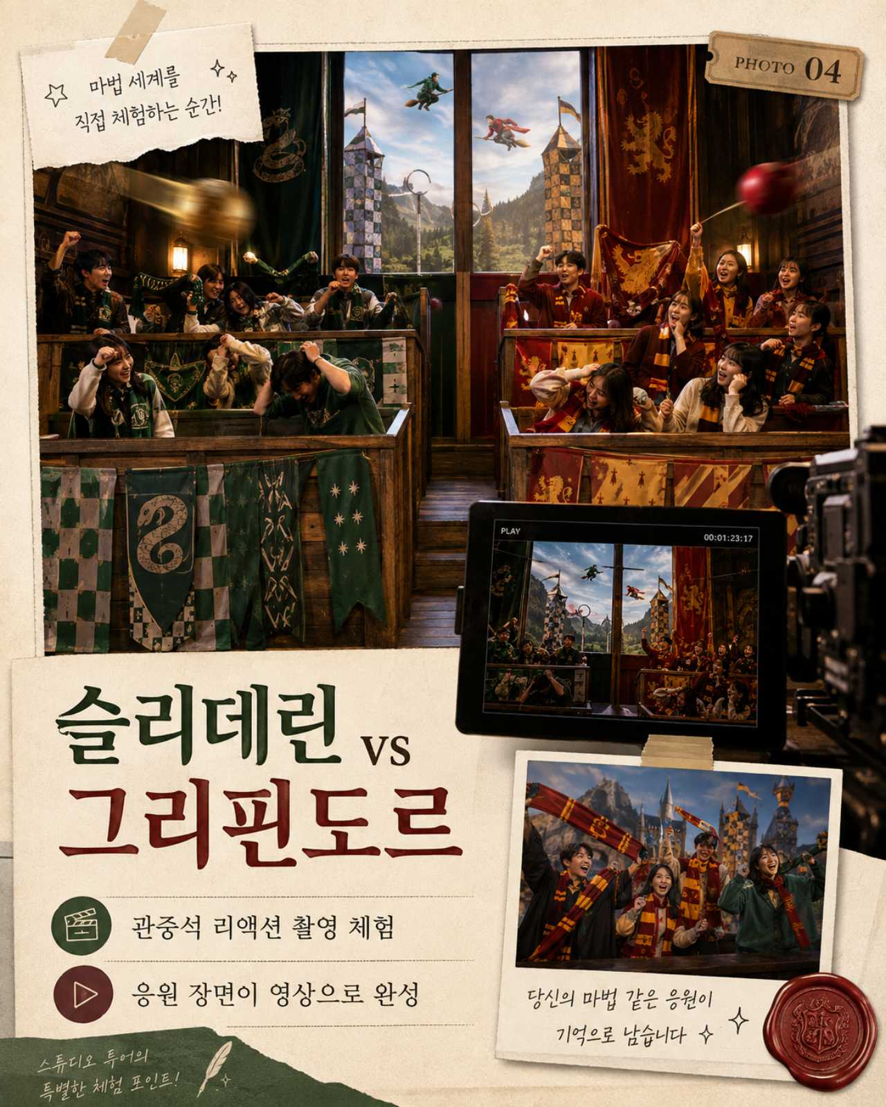 슬리데린 vs 그리핀도르 세트 / 이해를 돕기 위한ai이미지