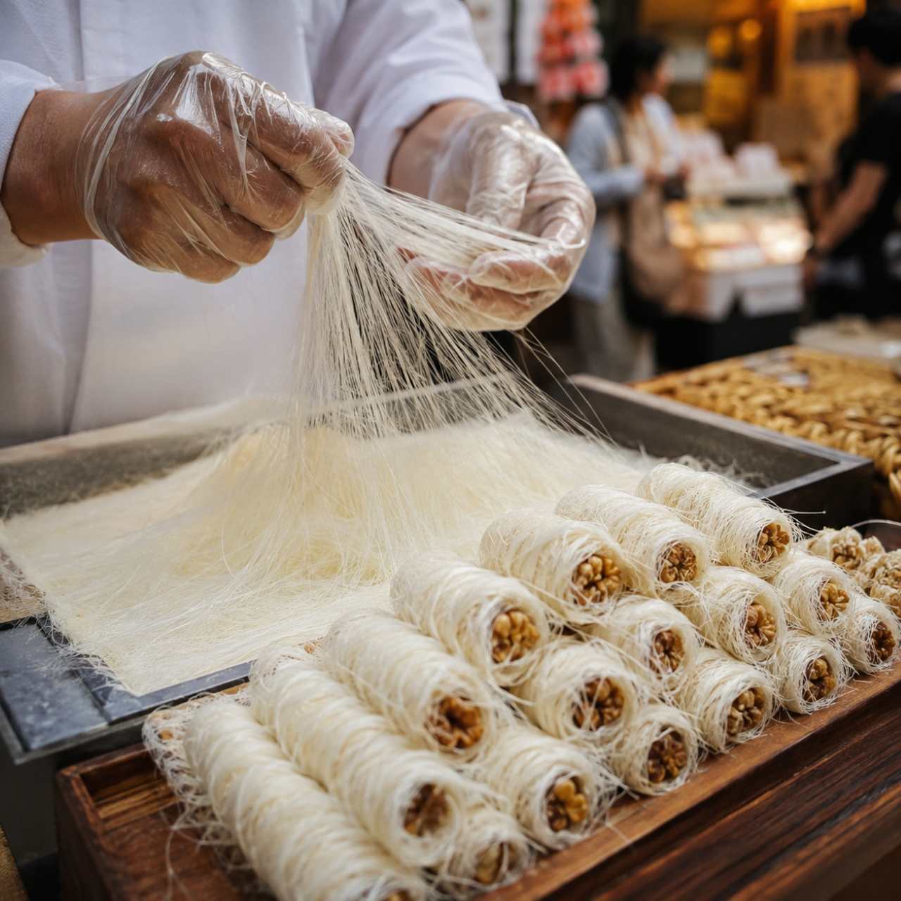 128번 접고, 256번 접어 만든 인사동 꿀타래!  / 이해를 돕기 위한 ai 이미지