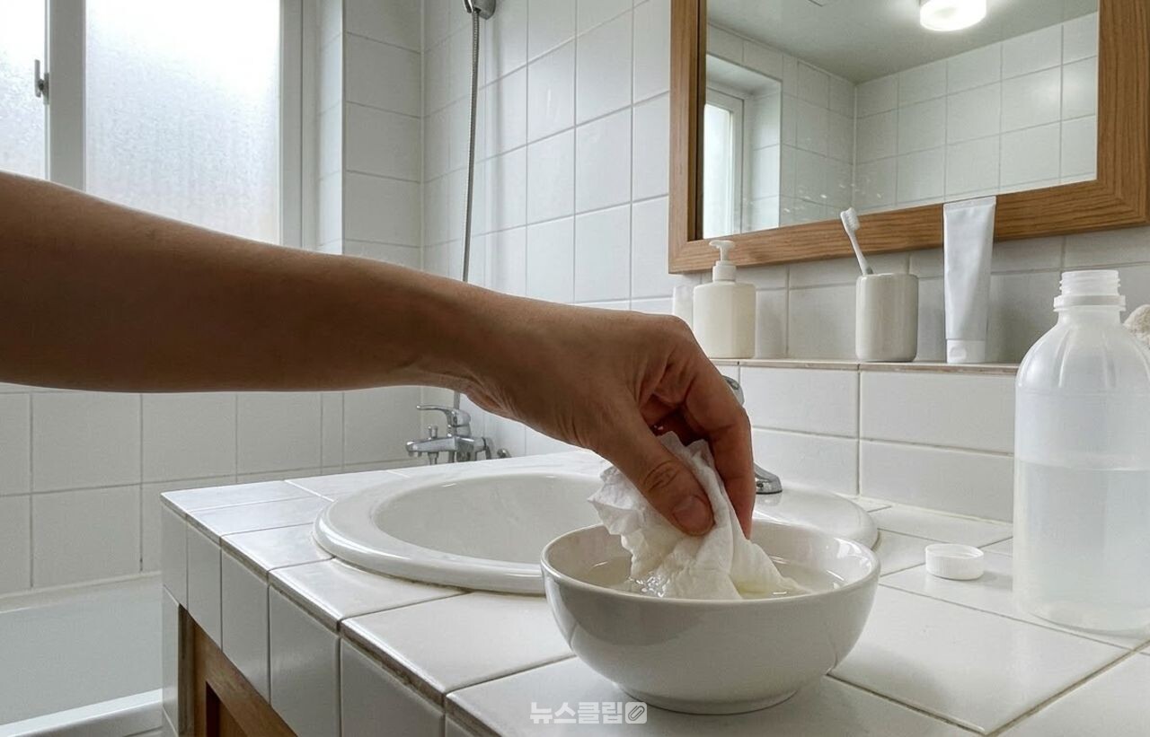 화장실 수전 청소 / 기사 이해를 돕기 위한 AI 이미지