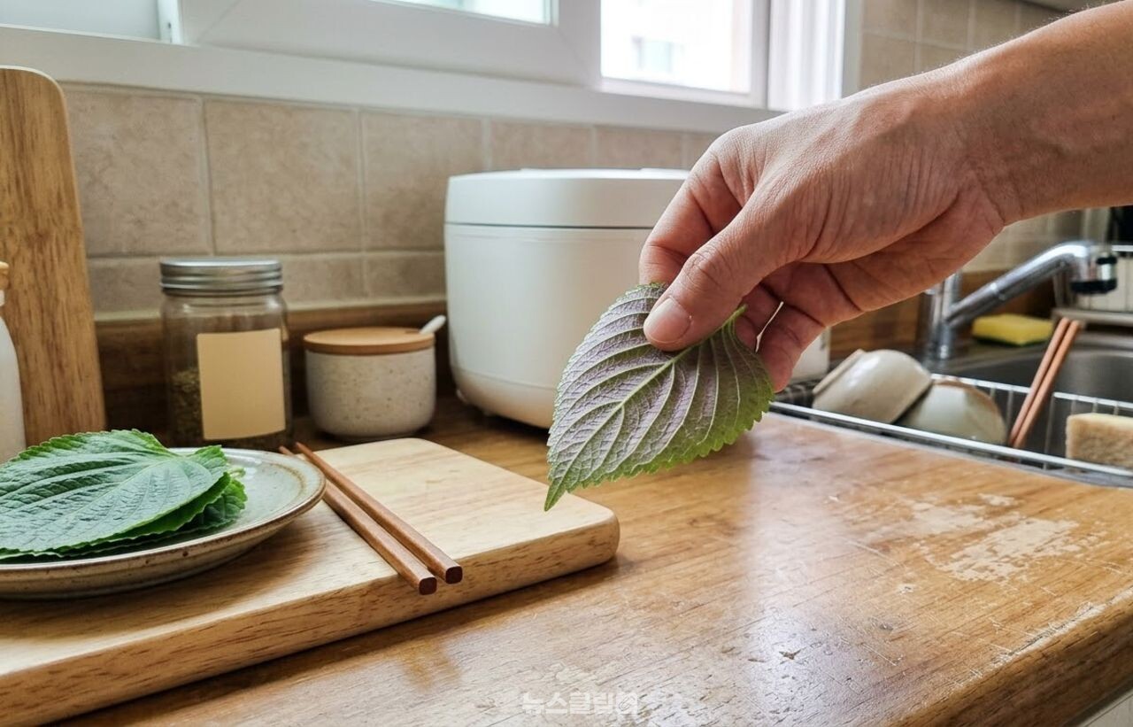 깻잎 고르는 방법 / 기사 이해를 돕기 위한 AI 이미지