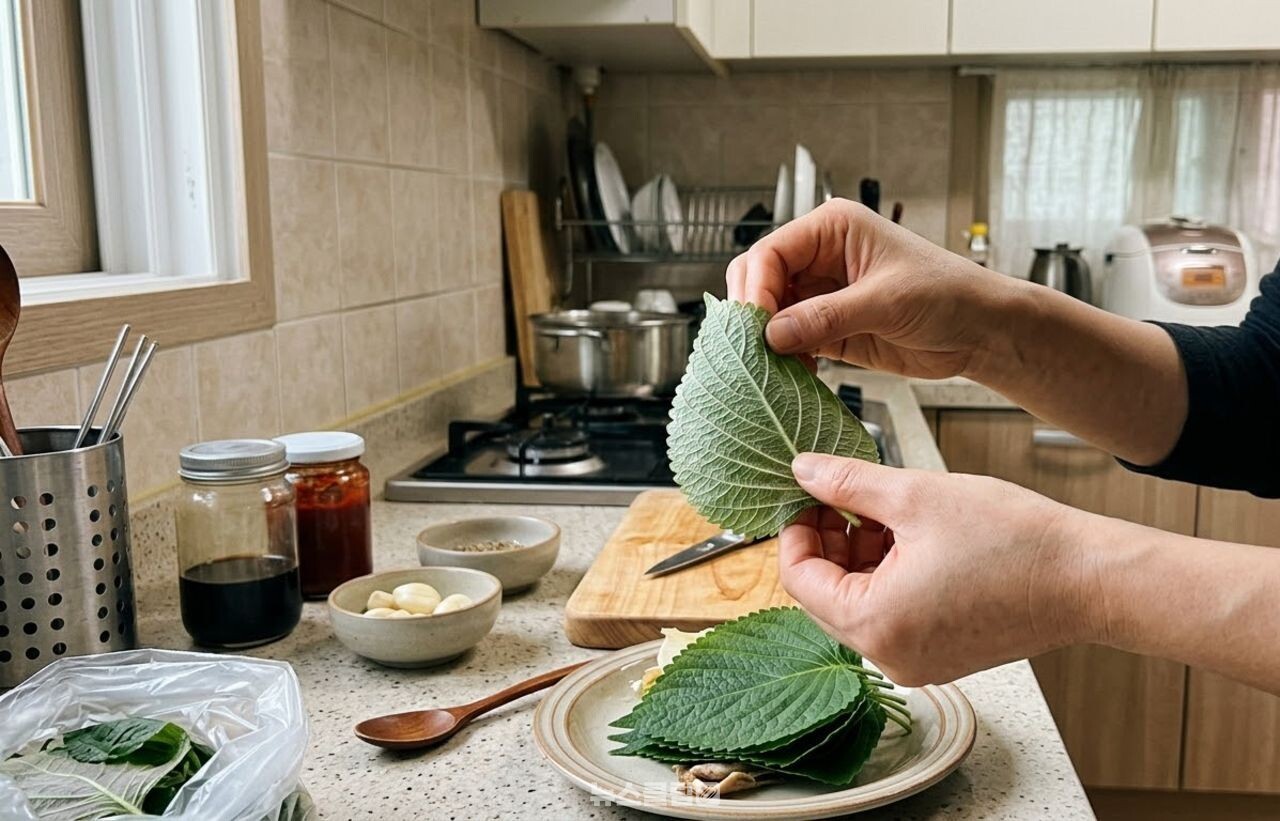 깻잎 고르는 방법 / 기사 이해를 돕기 위한 AI 이미지