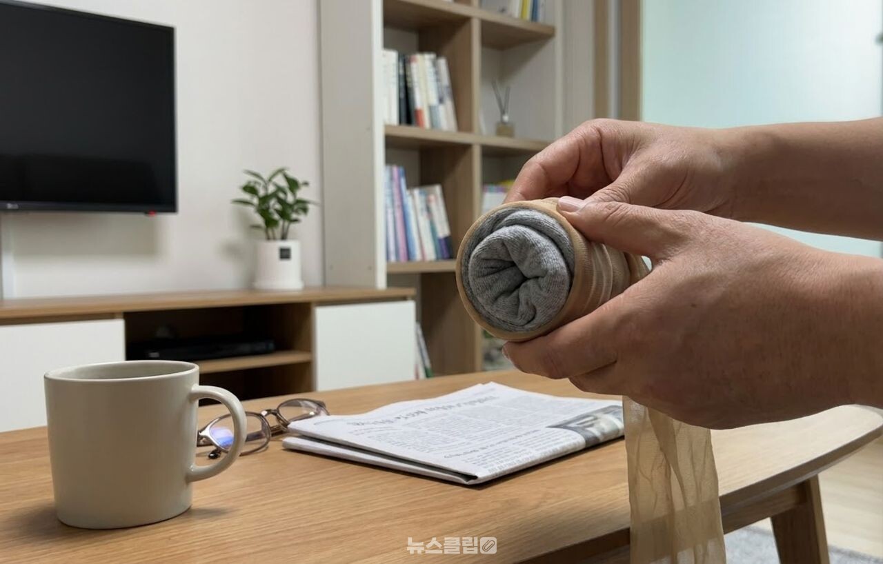 구멍난 스타킹 청소 / 기사 이해를 돕기 위한 AI 이미지