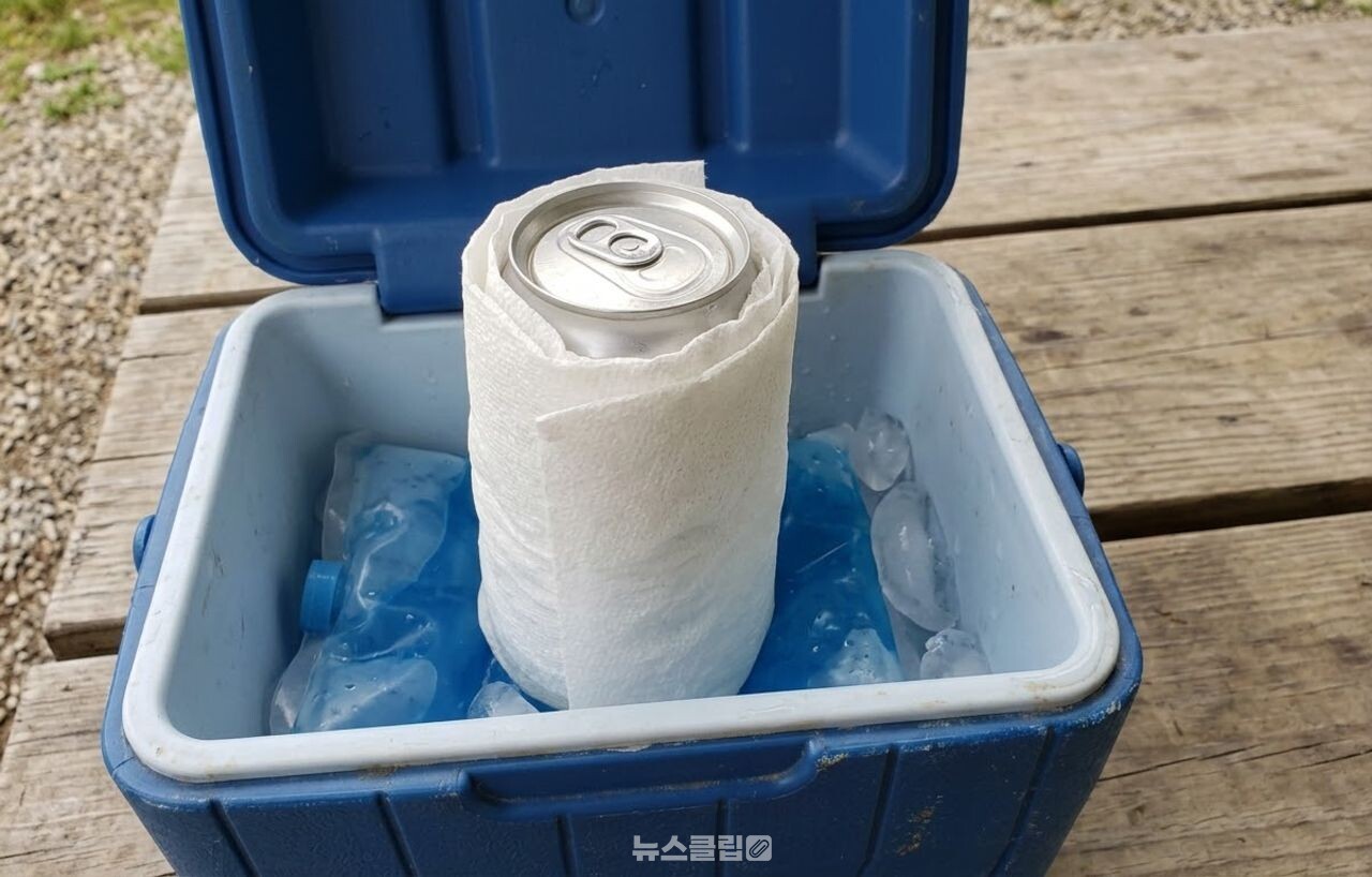 키친타올로 캔맥주 급속 냉각 / 기사 이해를 돕기 위한 AI 이미지