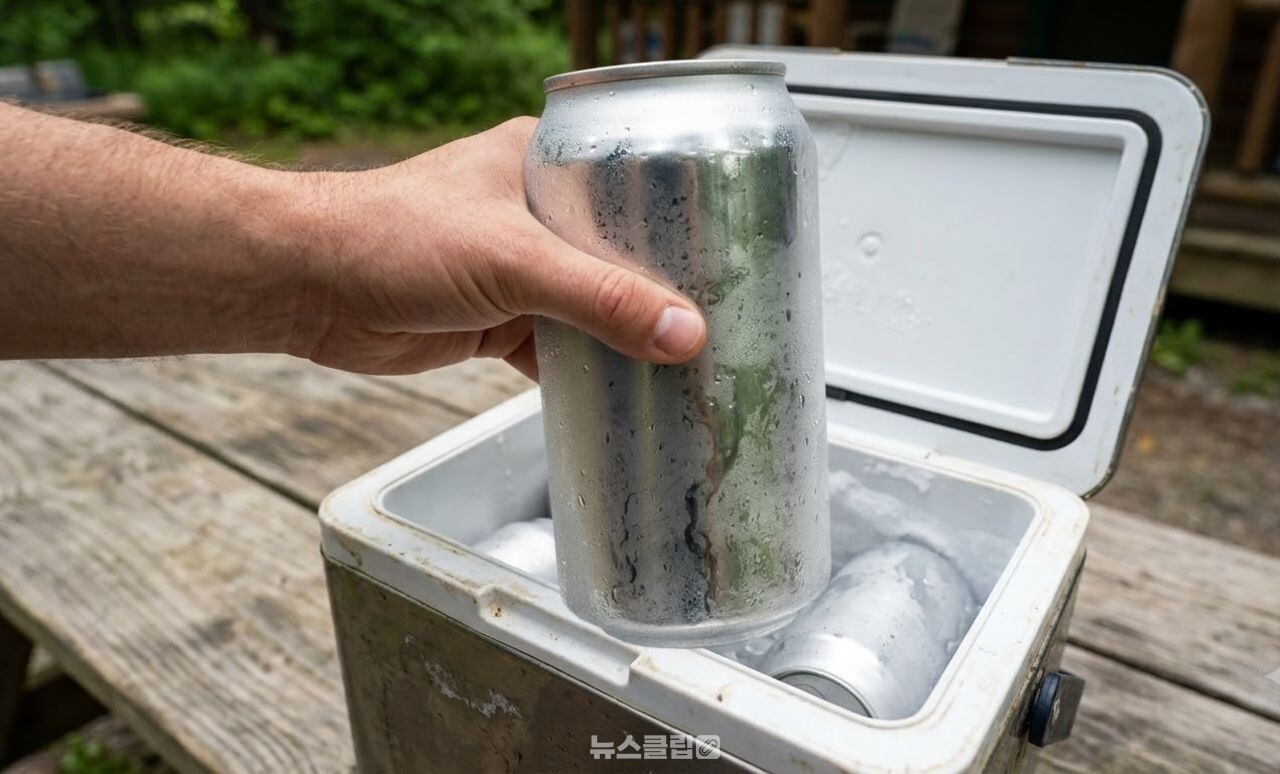 키친타올로 캔맥주 급속 냉각 / 기사 이해를 돕기 위한 AI 이미지