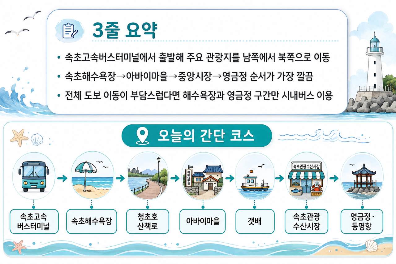 속초 뚜벅이 여행 코스 / ⓒ인포매틱스뷰