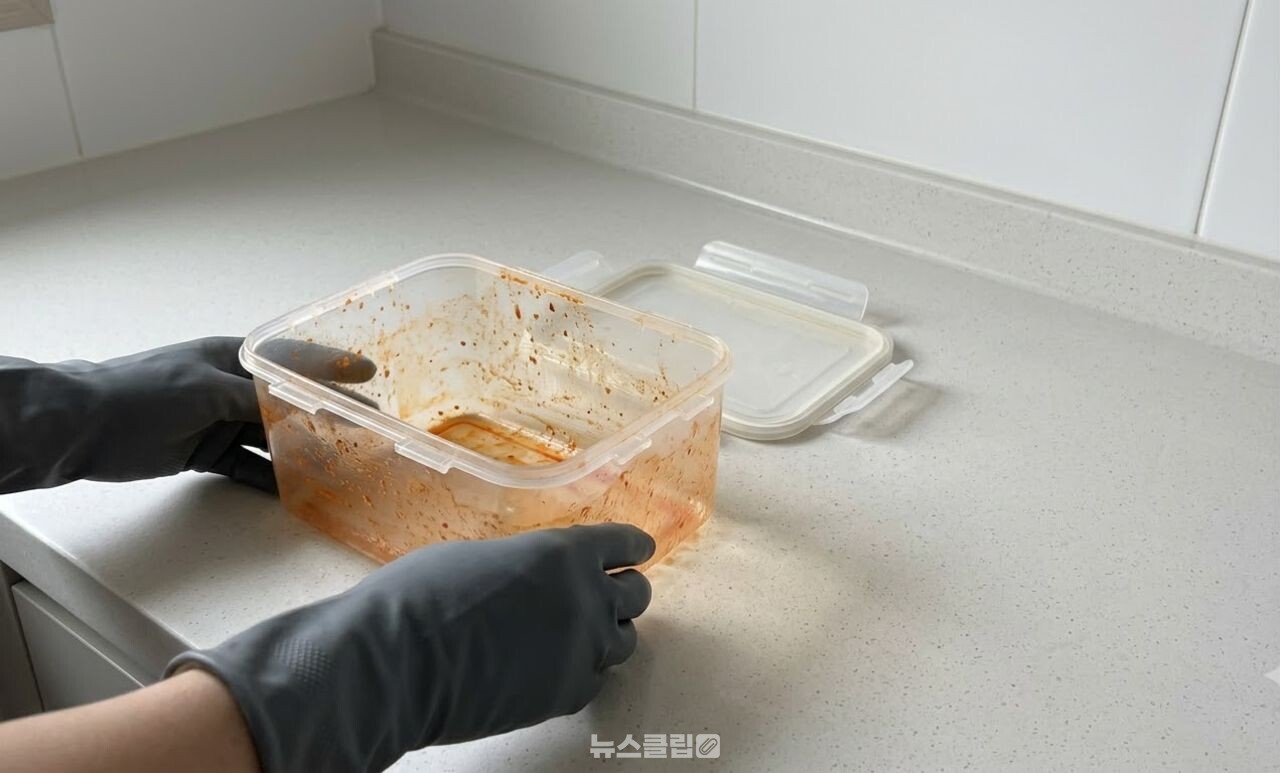 밀폐용기 키친타올 설거지 / 기사 이해를 돕기 위한 AI 이미지
