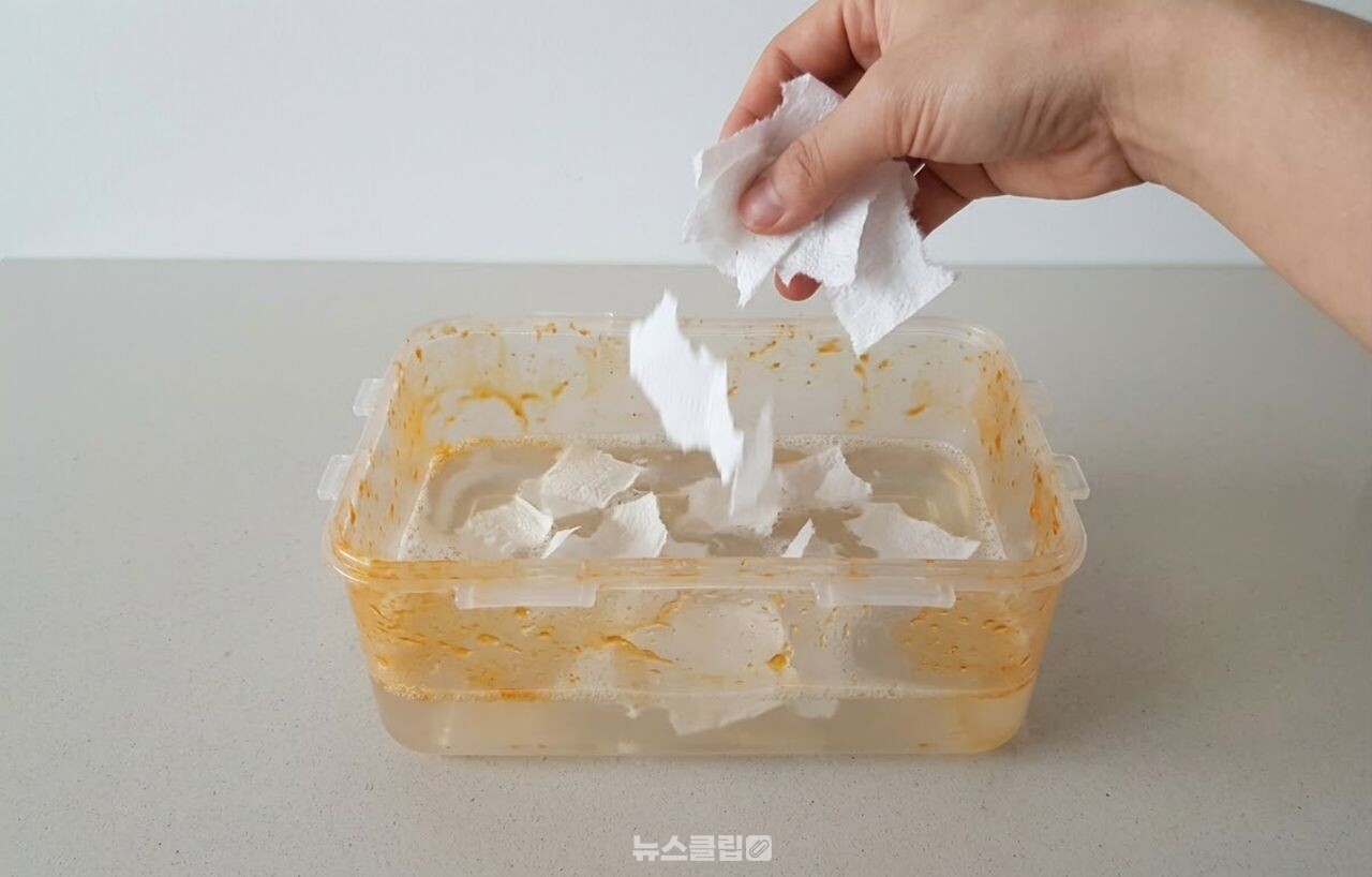 밀폐용기 키친타올 설거지 / 기사 이해를 돕기 위한 AI 이미지