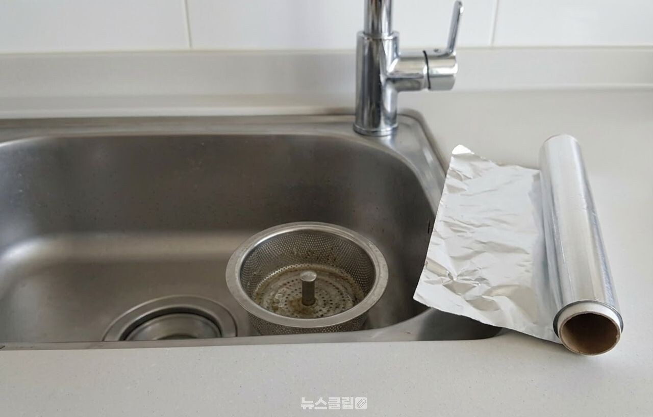 싱크대 배수구 물때 호일공 / 기사 이해를 돕기 위한 AI 이미지