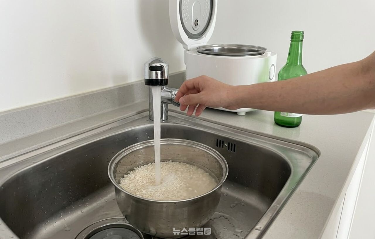 묵은 쌀 소주로 밥 짓기 / 기사 이해를 돕기 위한 AI 이미지