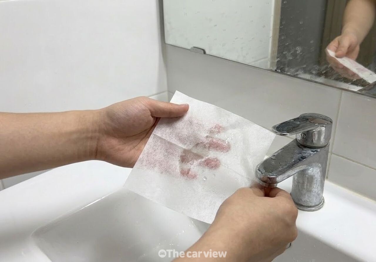 욕실 거울 물때 청소 / 기사 이해를 돕기 위한 AI 이미지
