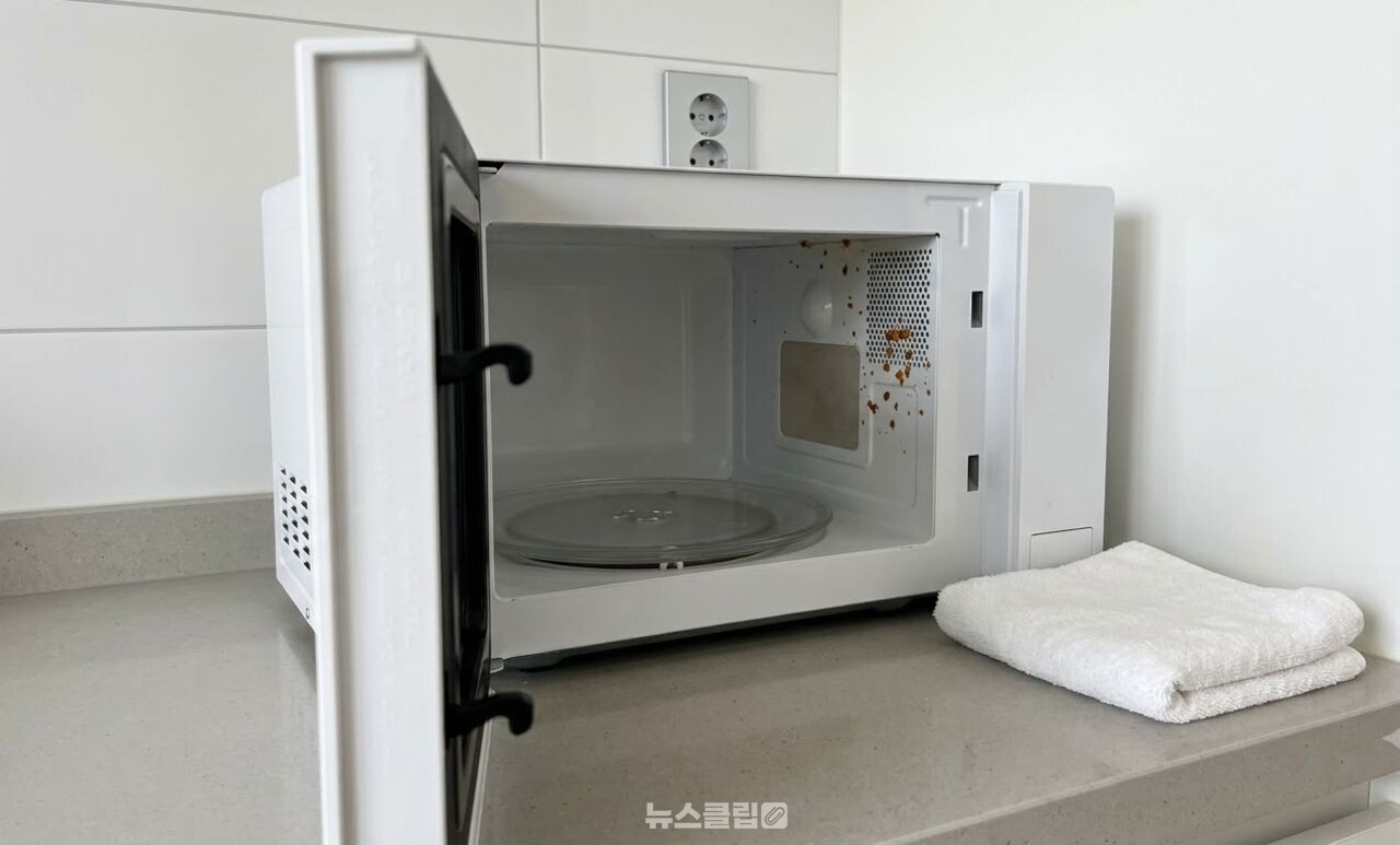 전자레인지 청소 / 기사 이해를 돕기 위한 AI 이미지