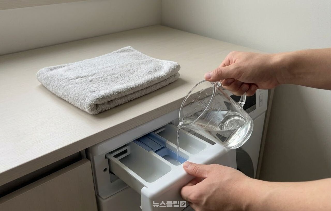 뻣뻣한 수건 빨래 / 기사 이해를 돕기 위한 AI 이미지