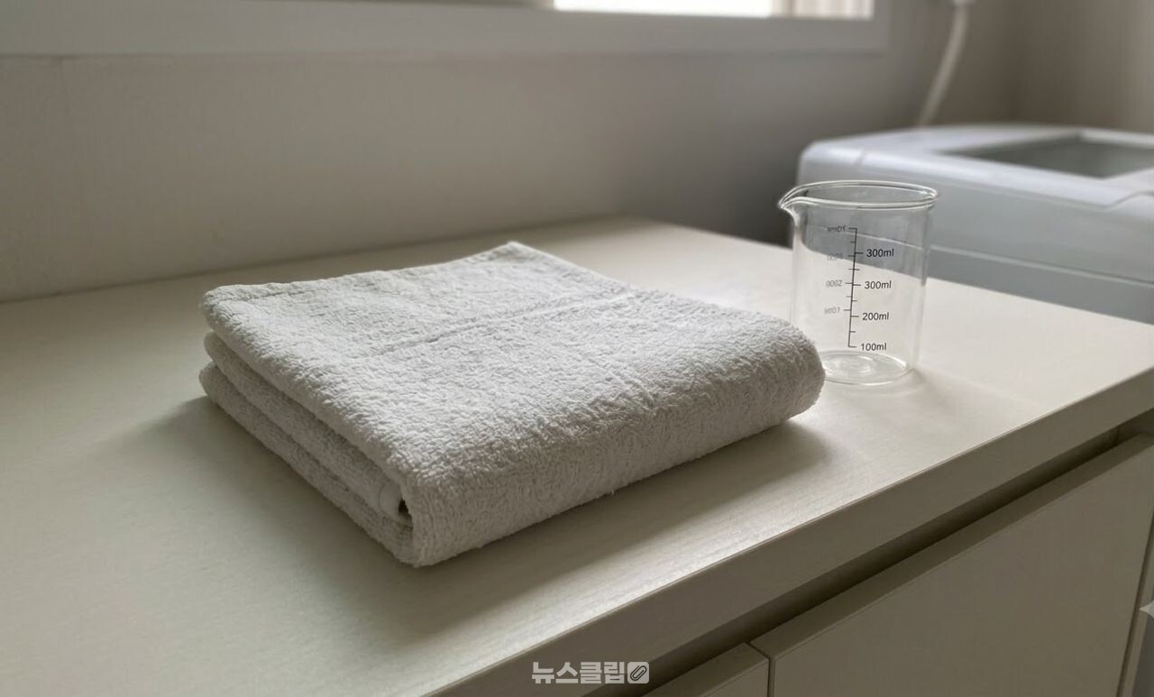 뻣뻣한 수건 빨래 / 기사 이해를 돕기 위한 AI 이미지