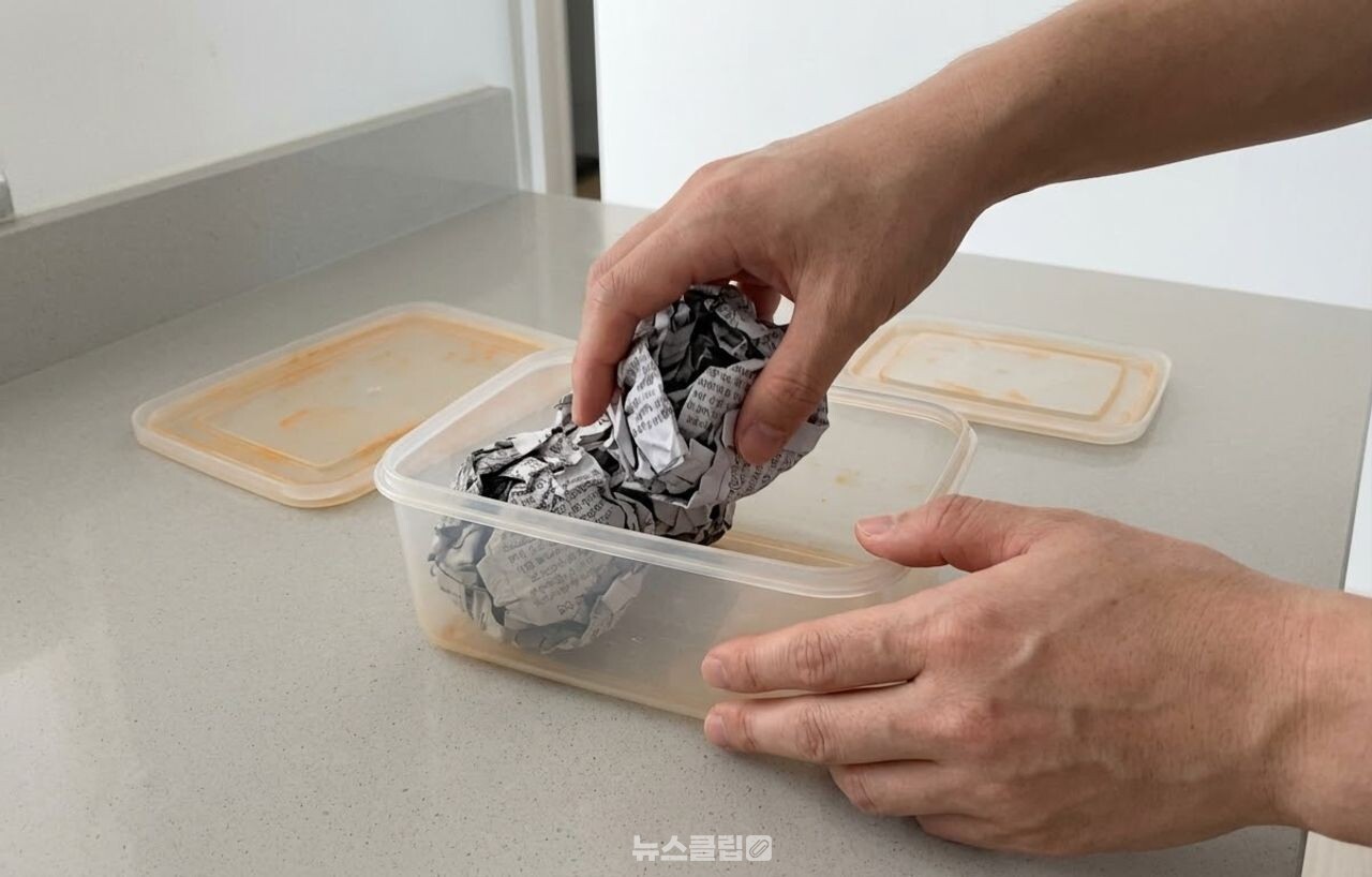 반찬통 신문지 냄새 제거 / 기사 이해를 돕기 위한 AI 이미지