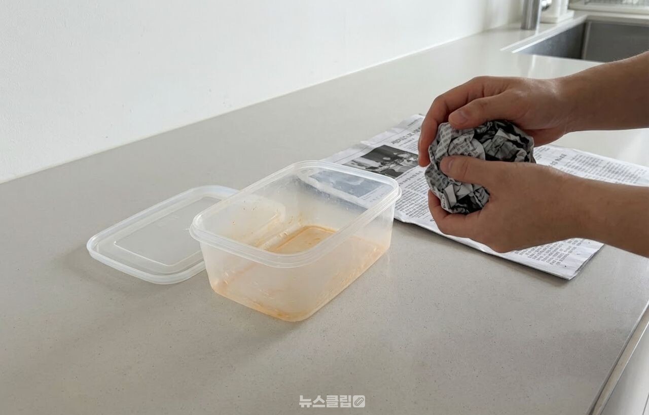 반찬통 신문지 냄새 제거 / 기사 이해를 돕기 위한 AI 이미지